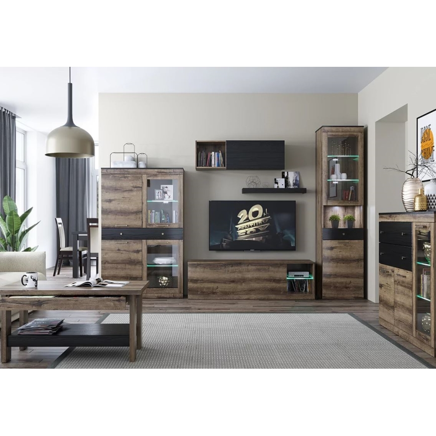 Wall shelf LANDU 6x80 cm monastery oak