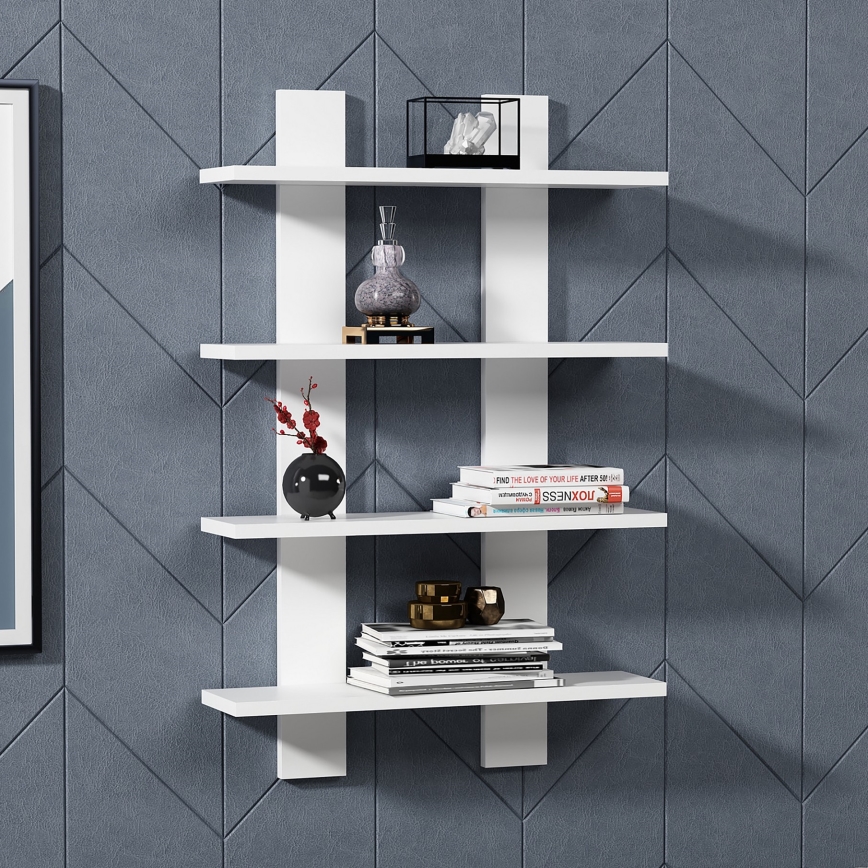 Wall shelf LAUREL 90x60 cm white