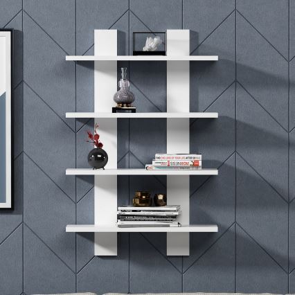 Wall shelf LAUREL 90x60 cm white