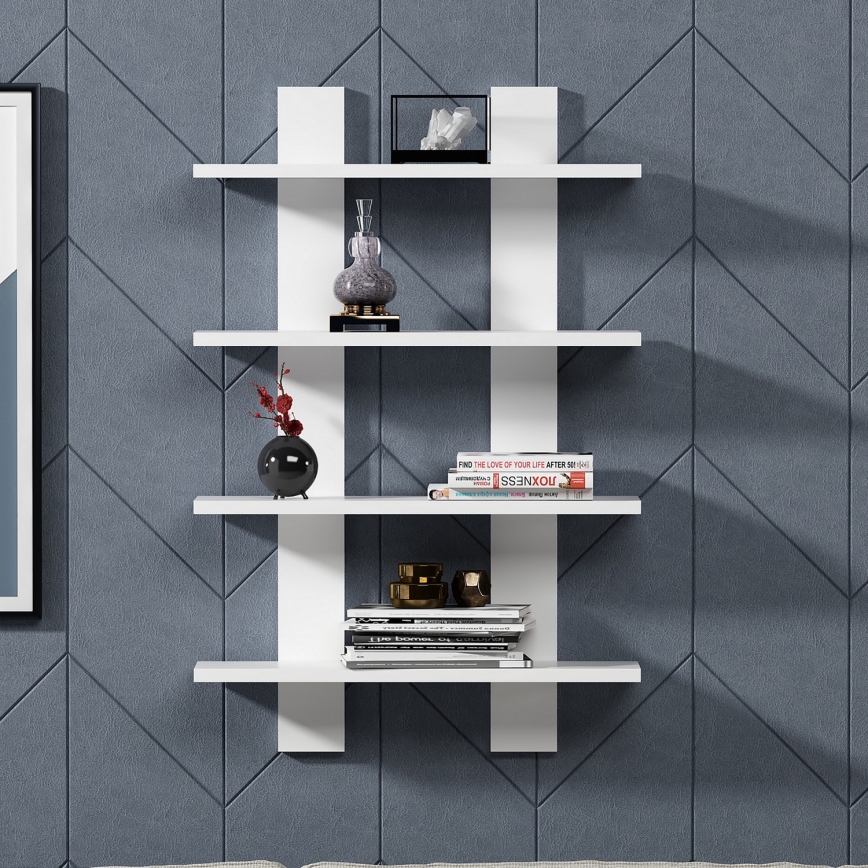 Wall shelf LAUREL 90x60 cm white