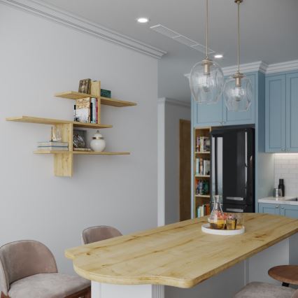 Wall shelf LEO 80,5x123 cm oak