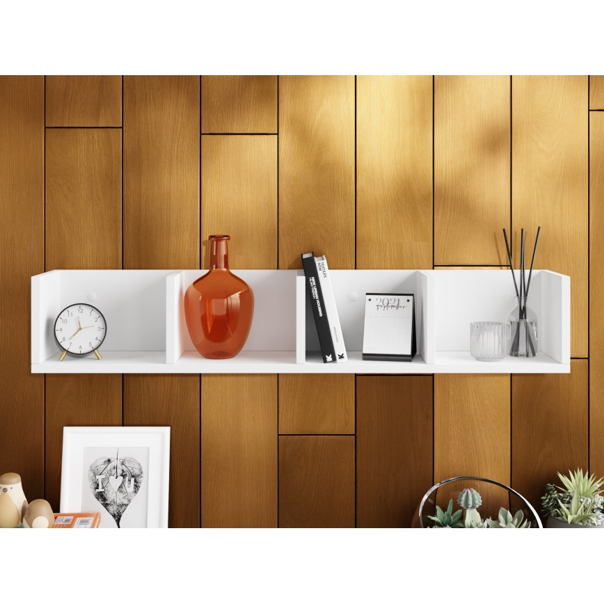 Wall shelf LOTIKO 17x95 cm white