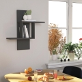 Wall shelf MILL 70x64 cm anthracite