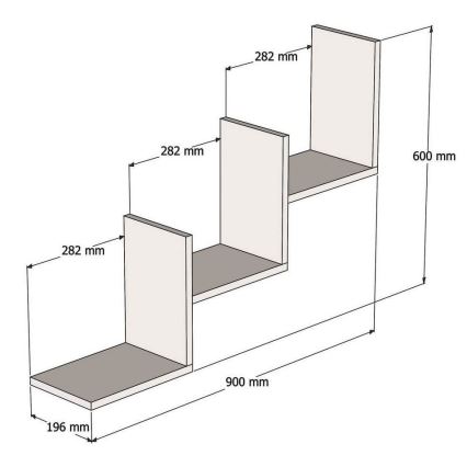 Wall shelf MIST 60x90 cm beige
