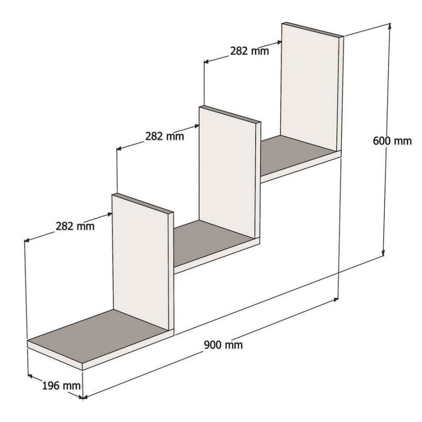 Wall shelf MIST 60x90 cm beige