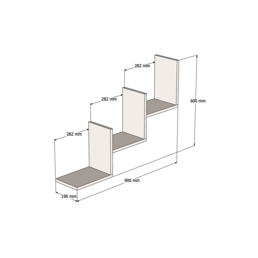 Wall shelf MIST 60x90 cm brown