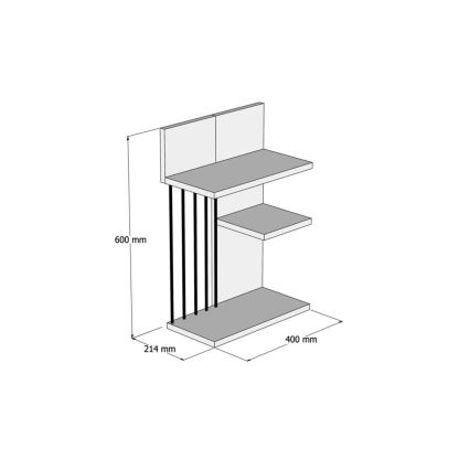Wall shelf NEZMA 60x40 cm beige/anthracite