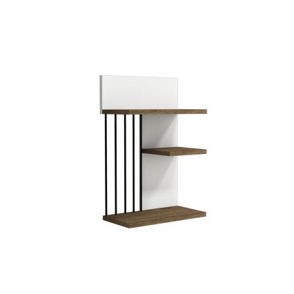 Wall shelf NEZMA 60x40 cm white/brown/black