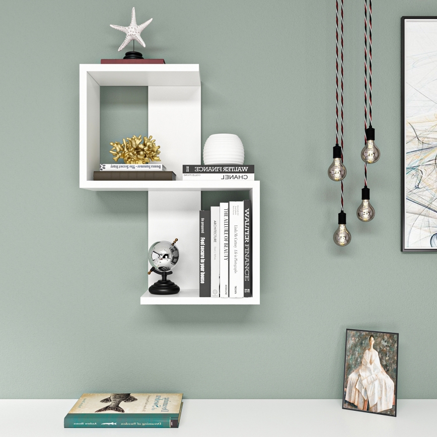 Wall shelf OCTA 60x45 cm white