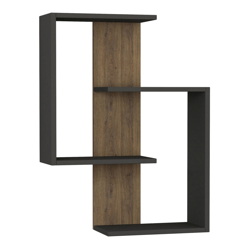 Wall shelf PARANOID 85x64 cm brown/anthracite