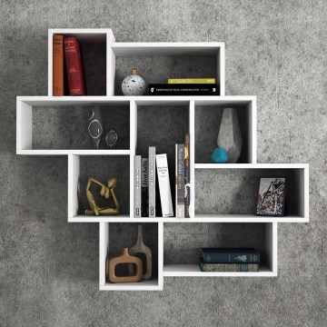 Wall shelf PAROLA 103,5x115,5 cm white