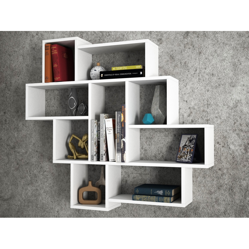 Wall shelf PAROLA 103,5x115,5 cm white