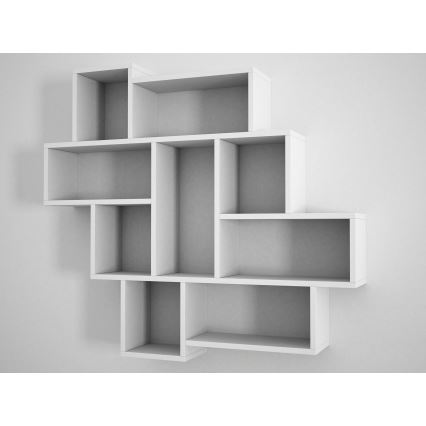Wall shelf PAROLA 103,5x115,5 cm white