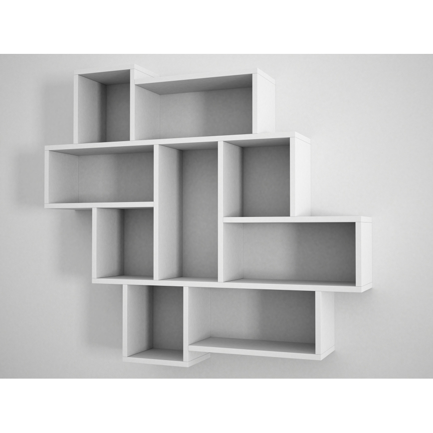 Wall shelf PAROLA 103,5x115,5 cm white