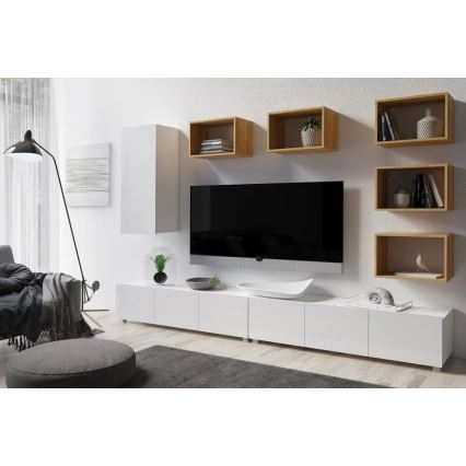 Wall shelf PAVO 32,5x50 cm gold oak