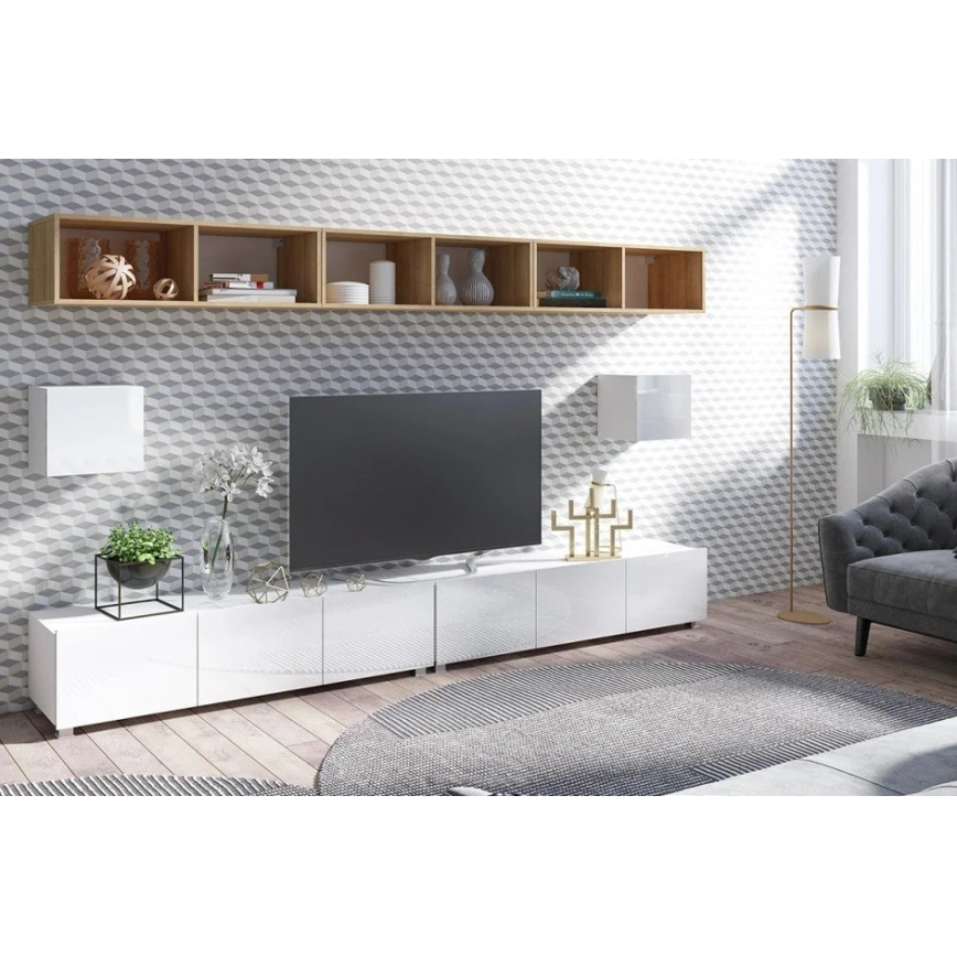 Wall shelf PAVO 32,5x50 cm gold oak