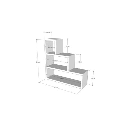 Wall shelf PIRAMIT 62x62 cm brown