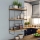 Wall shelf PULALIS 66x40 cm brown/black