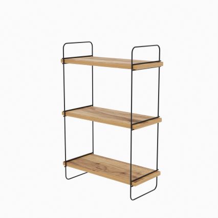 Wall shelf PULALIS 66x40 cm brown/black