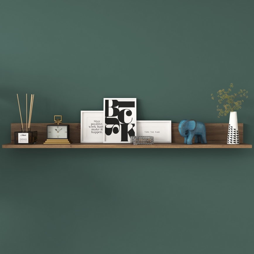 Wall shelf RANI 135,8x15 cm brown