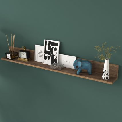 Wall shelf RANI 135,8x15 cm brown