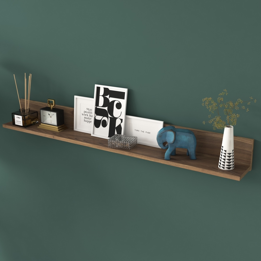 Wall shelf RANI 135,8x15 cm brown
