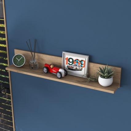Wall shelf RANI 90x15 cm brown