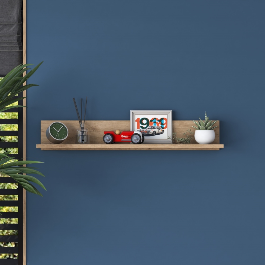 Wall shelf RANI 90x15 cm brown