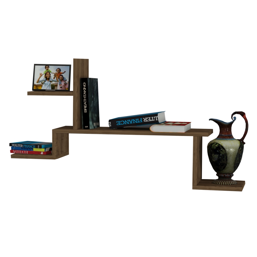 Wall shelf ROCK 58x107 brown
