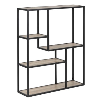 Wall shelf SARON oak sonoma/black
