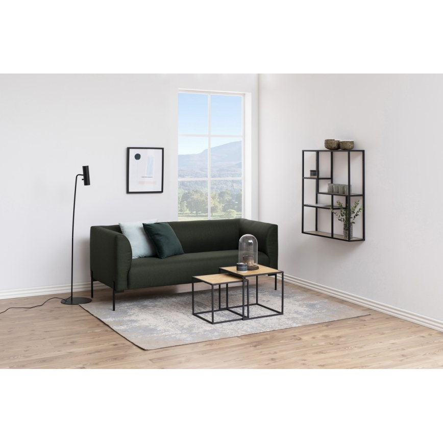 Wall shelf SARON oak sonoma/black