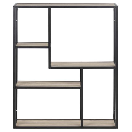 Wall shelf SARON oak sonoma/black