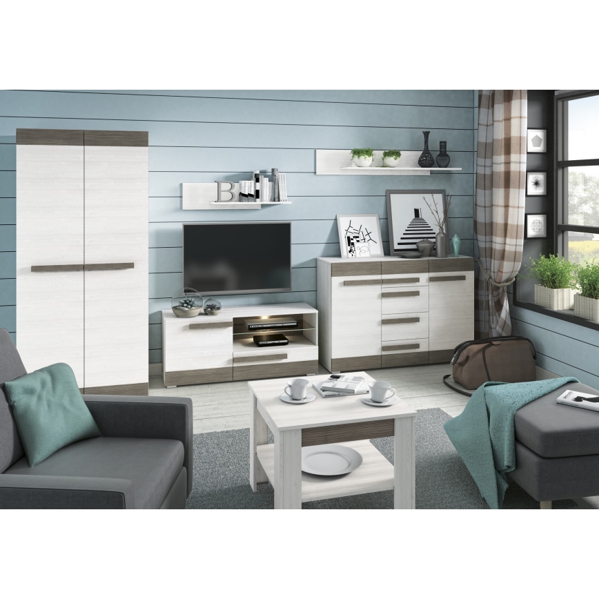 Wall shelf SARPA 23x92 cm white