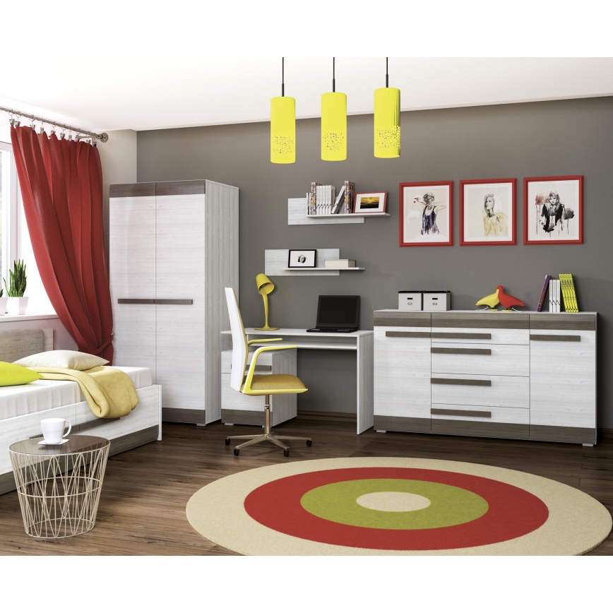 Wall shelf SARPA 23x92 cm white