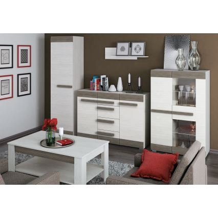 Wall shelf SARPA 23x92 cm white