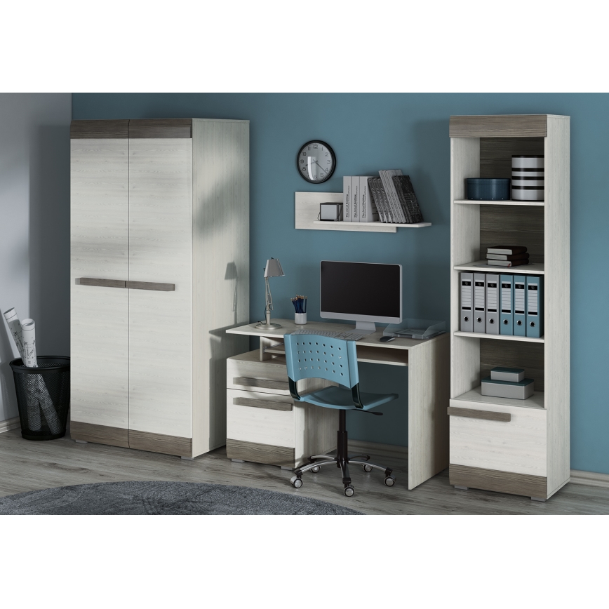 Wall shelf SARPA 23x92 cm white