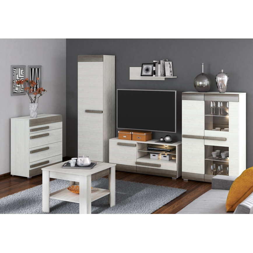 Wall shelf SARPA 23x92 cm white