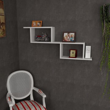 Wall shelf SELENE 45x101,4 cm white