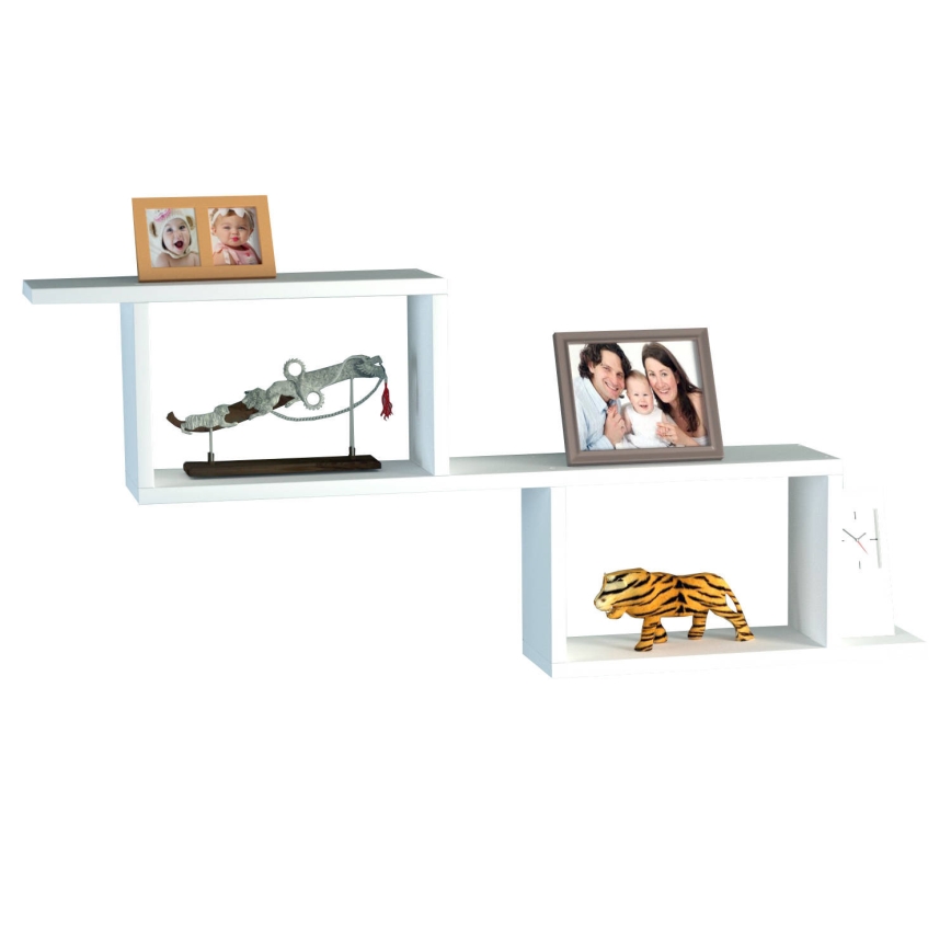 Wall shelf SELENE 45x101,4 cm white