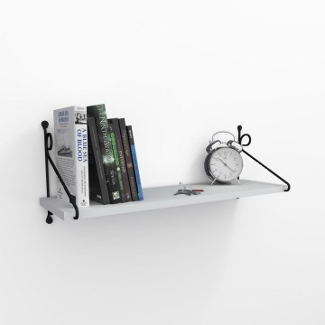Wall shelf SERAMONI 27x72 cm white