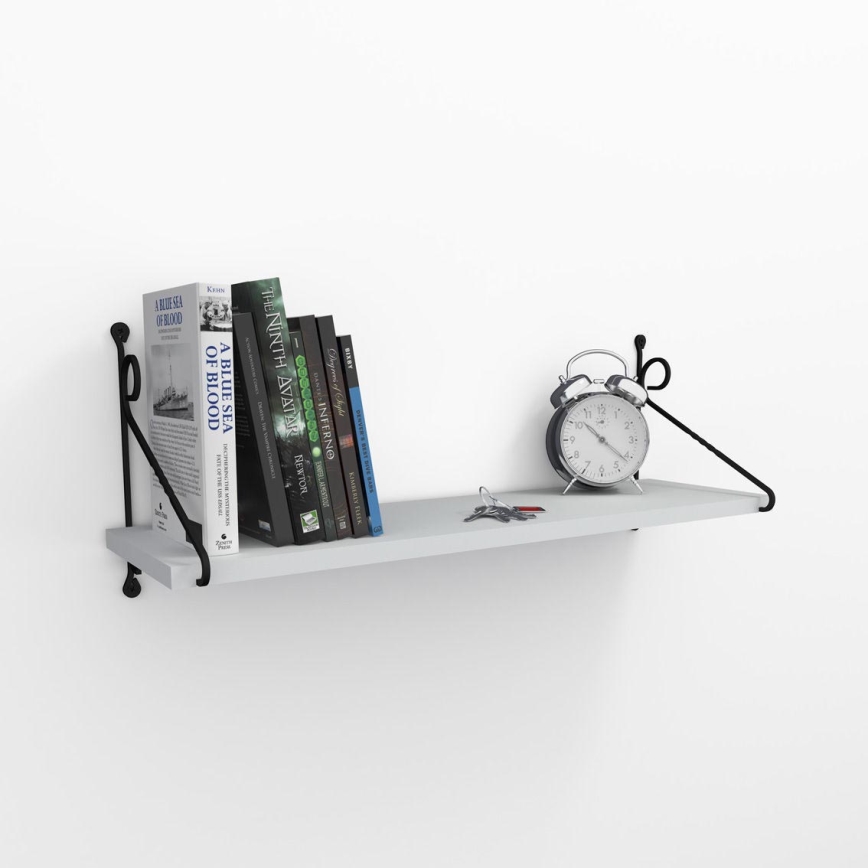 Wall shelf SERAMONI 27x72 cm white