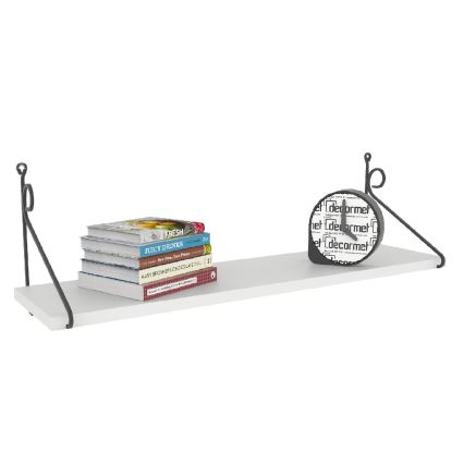 Wall shelf SERAMONI 27x72 cm white