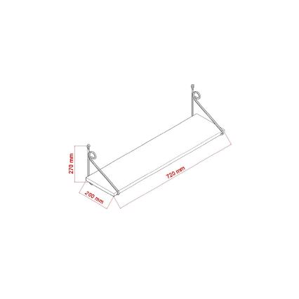 Wall shelf SERAMONI 27x72 cm white