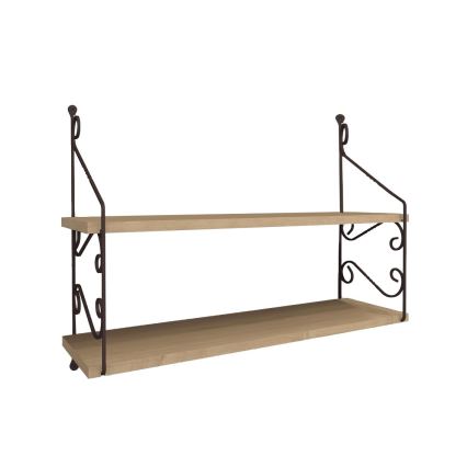 Wall shelf SERAMONI 51x72 cm oak