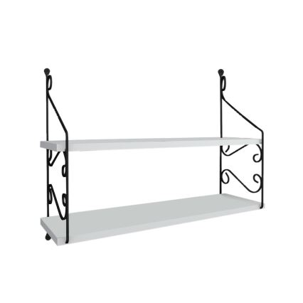 Wall shelf SERAMONI 51x72 cm white/black