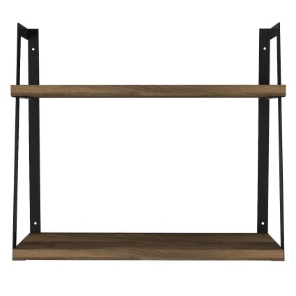 Wall shelf STELLA 40,2x45,4 cm brown/black