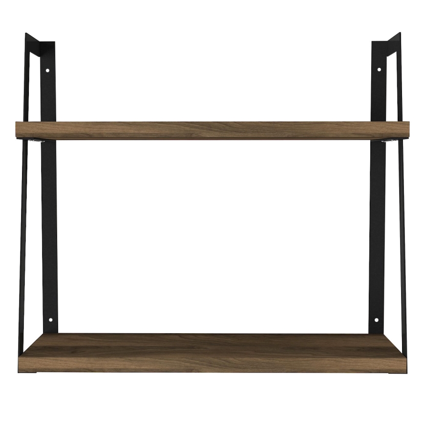 Wall shelf STELLA 40,2x45,4 cm brown/black