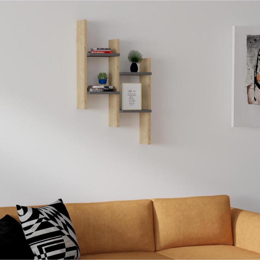 Wall shelf SU 85x49 cm beige/anthracite