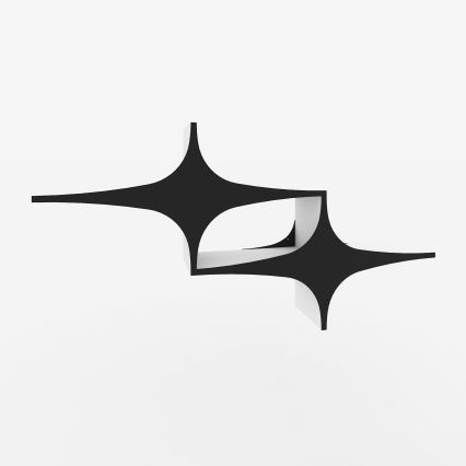 Wall shelf SUSEN 69x135 cm white/black