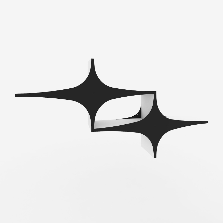 Wall shelf SUSEN 69x135 cm white/black